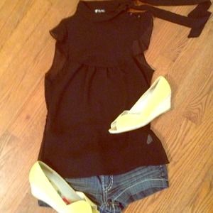 🚫SOLD🚫  Black sheer top