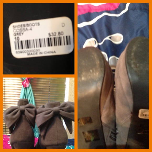 Forever 21 gray bow booties - Picture 3 of 4