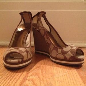 Coach Wedges size 6 1/2