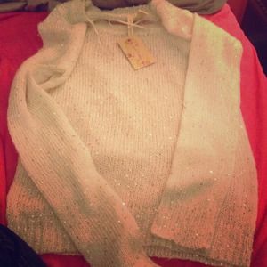 Creme color sequin sweater