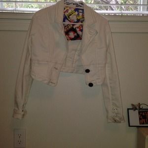 White jean jacket