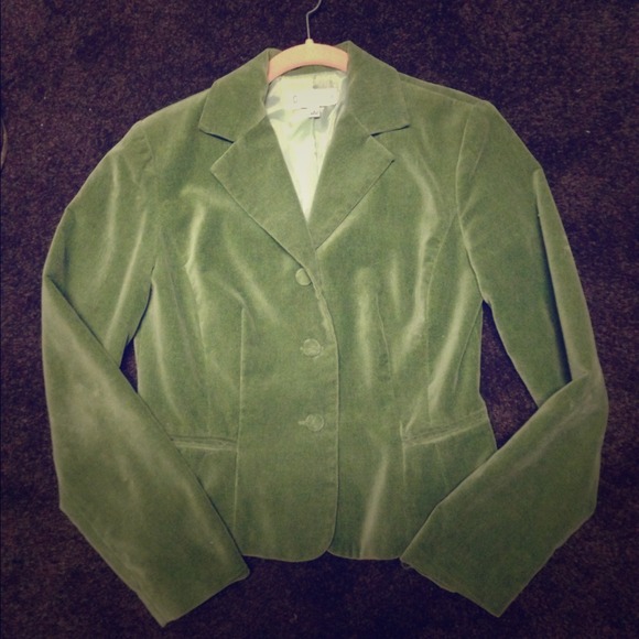 Sz 6 green velvet blazer