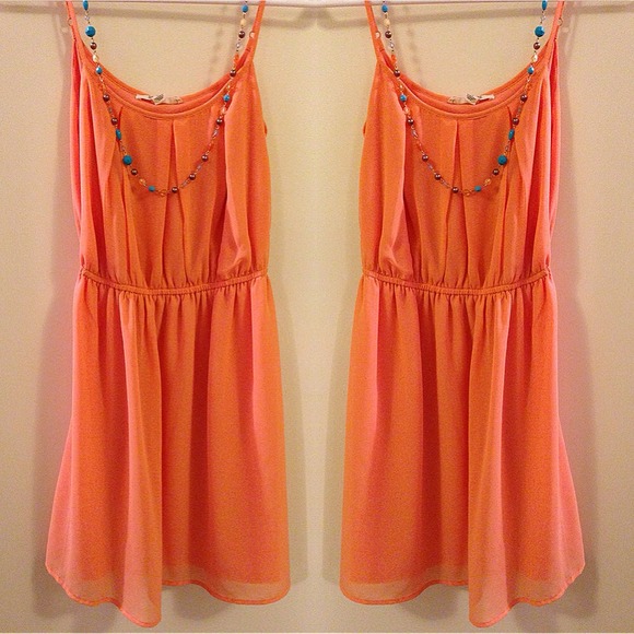 Dresses & Skirts - orange chiffon dress