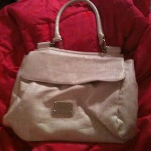 RESERVED. Cream colored textured colored handbag