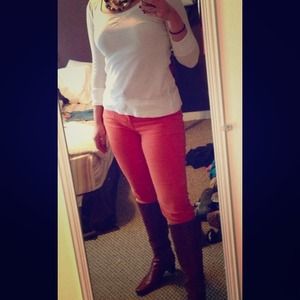 Bundle! Tangerine/melon BDG skinnies & BR top!