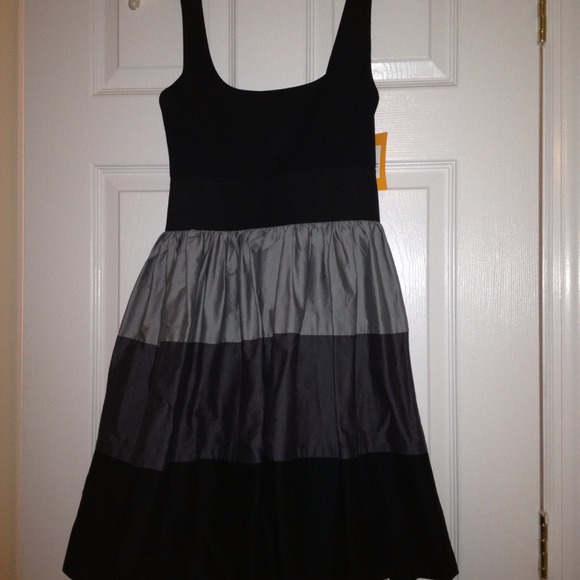 Black and grey striped dress