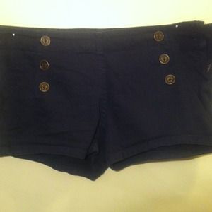 Navy blue high waisted shorts