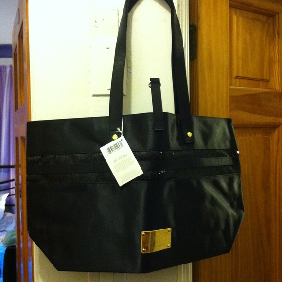 💜 Nine West Black Tote Bag Nwt ❤