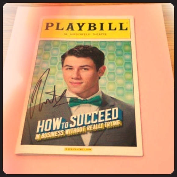 RESERVED Nick Jonas signed Playbill