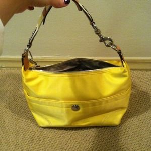 Authentic Coach yellow handbag