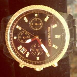 Black & gold Michael Kors watch