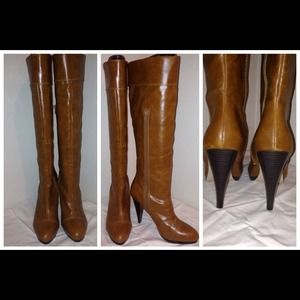 Reserved NEW Cognac Knee High Boots Size 9