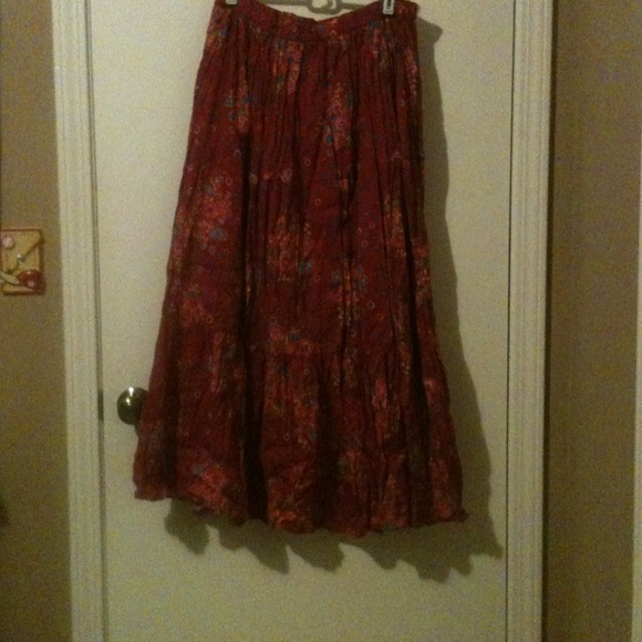 Long wrinkley hippie skirt. Flower child must have