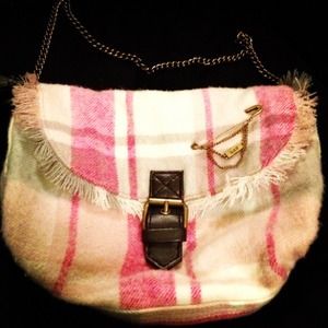 Pink plaid purse