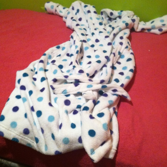 ⚠⚠reduced⚠⚠White poka dot bathrobe - Picture 1 of 2