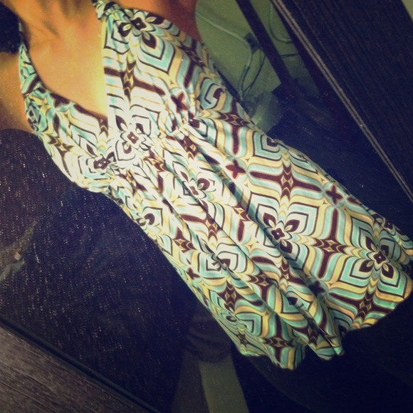 Printed halter top