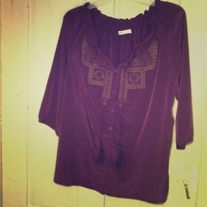 Plum boho top