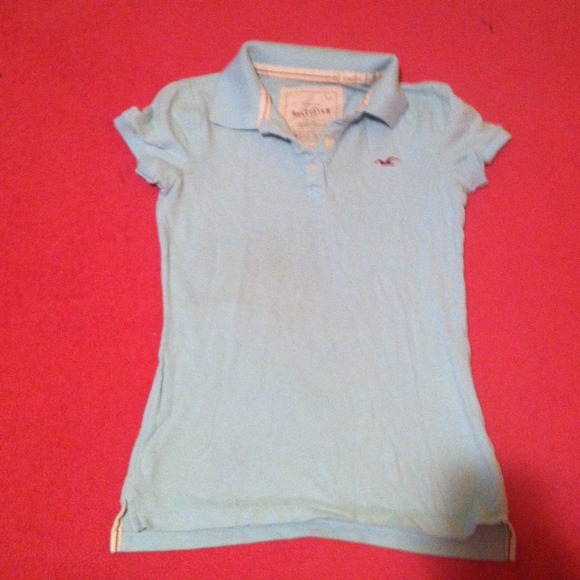 pink Baby blue hollister polo bundle
