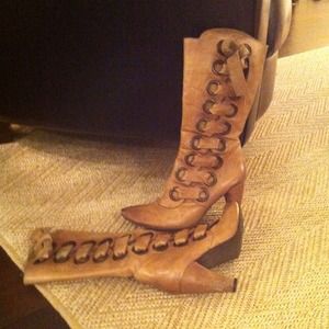 Carmel European side lace boots