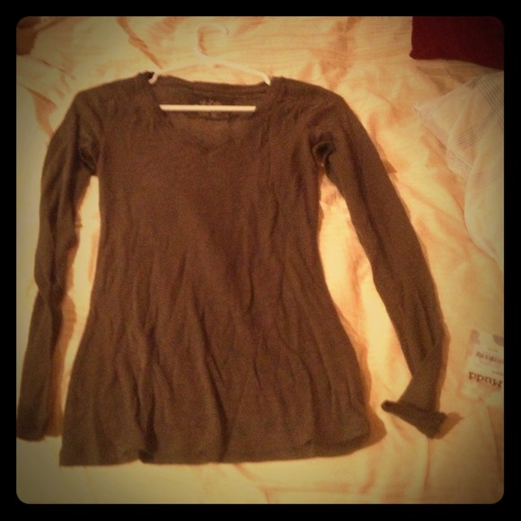 Brand New plain solid Brown long sleeve
