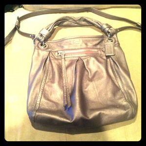 🎀REDUCED🎀 Authentic Coach grey leather handbag