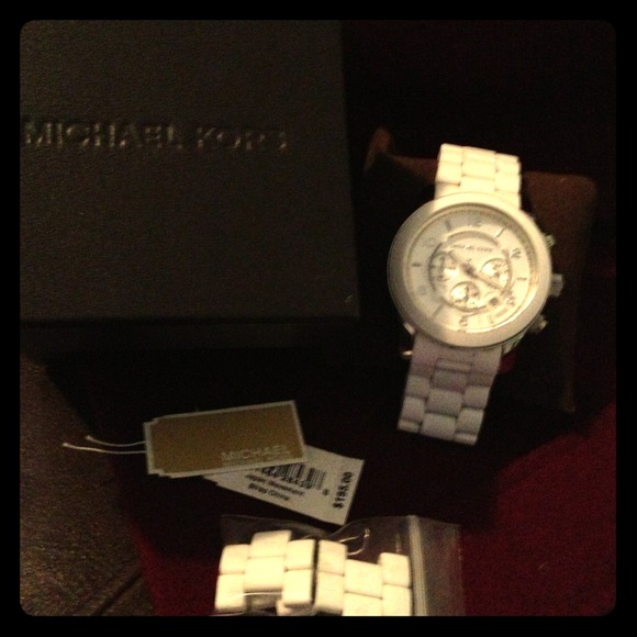 Michael Kors oversized white watch