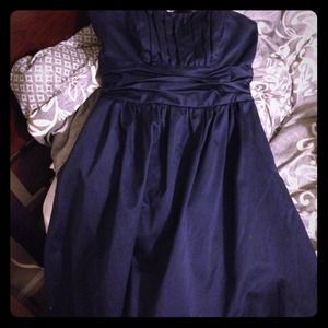 David's bridal bridesmaid dress navy blue.