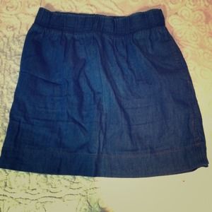 Cotton denim skirt