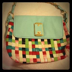 Brand new big/purse with color stripes! Unique!