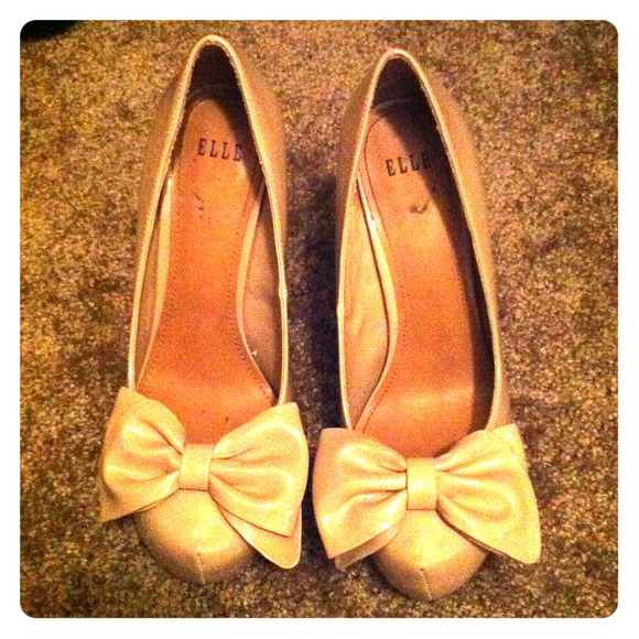 Elle Nude Bow Heels