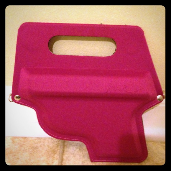 Dark rose clutch/shoulder strap purse