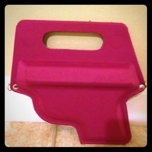 Dark rose clutch/shoulder strap purse