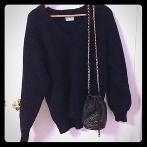 Benetton oversized dark blue sweater