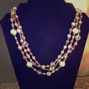 Triple strand, beautiful beaded necklace