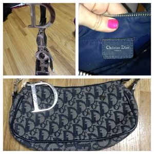 Authentic Christian Dior Denim Saddle Bag