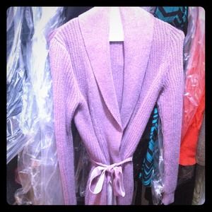Talbots purple sweater cardigan style