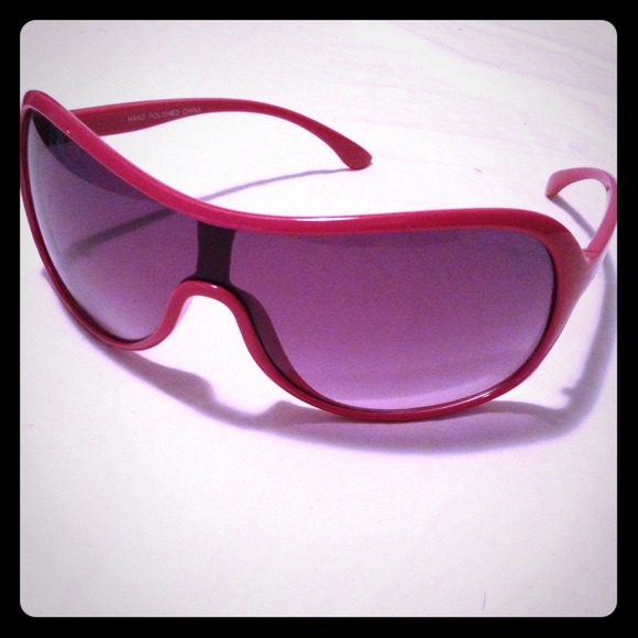 Pink colored sunglasses