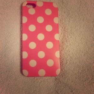 Pink white dot iPhone 5 case