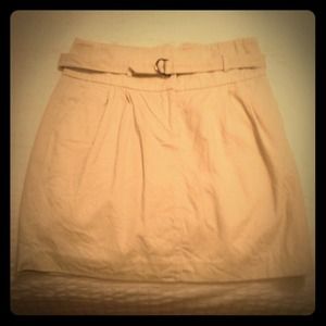 High waisted khaki skirt