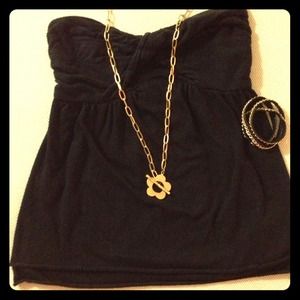 Juicy Couture Black Strapless Top