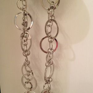 Silver costume necklace