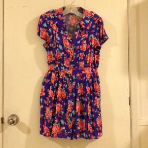 Floral button up dress