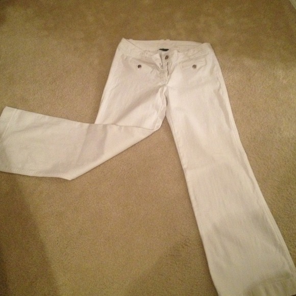 White wide leg jeans