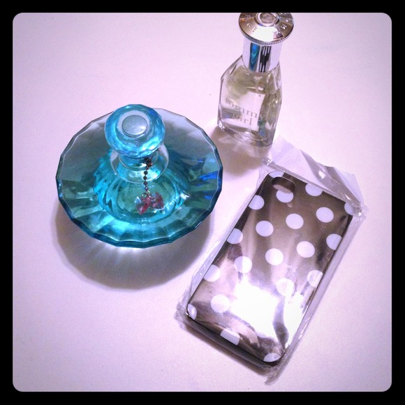 iPhone case and perfume bundle