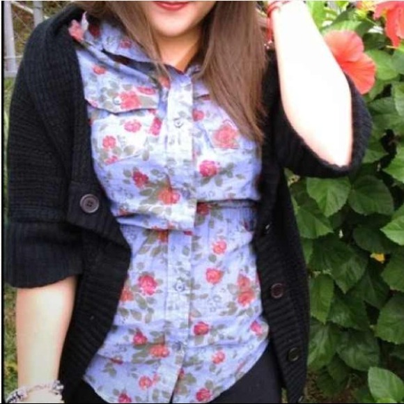 Roses button up shirt