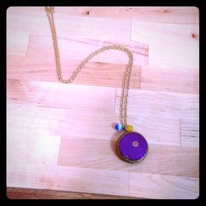 Purple Locket Necklace