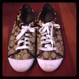 Coach Cheetah Print Tennis Shoes
