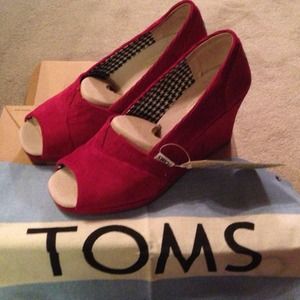 TOMS Corduroy Wedge Shoes