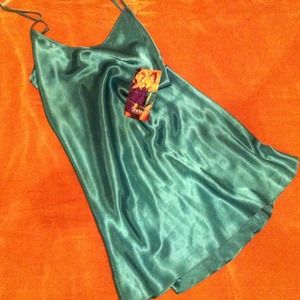 Green Satin Chemise