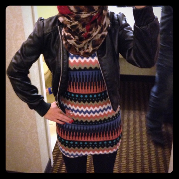 Cute long leave sweater dress